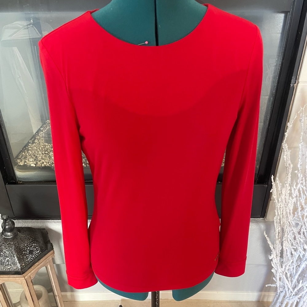 BNWT Calvin Klein L/S red top